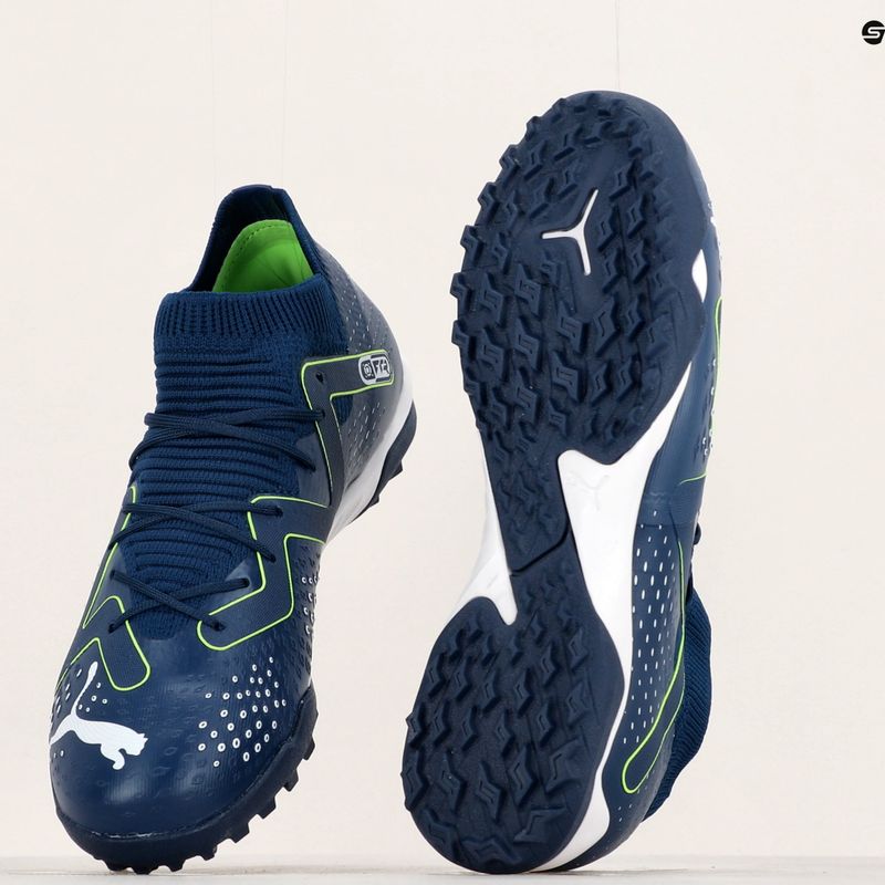 PUMA Future Match TT + Mid blu persiano/puma bianco/verde scarpe da calcio per bambini 8