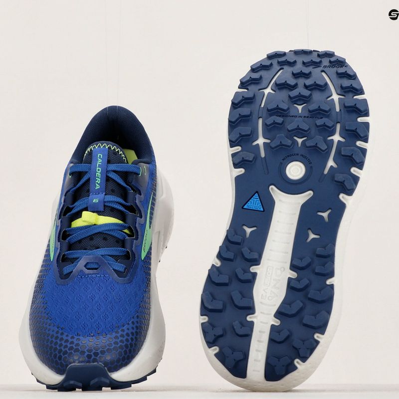 Brooks Caldera 6 scarpe da corsa da uomo blu/surf the web/verde 8