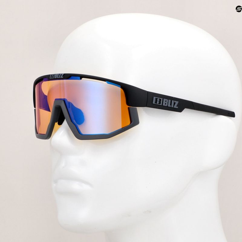 Occhiali da sole Bliz Vision Nano Optics Nordic Light nero opaco/corallo chiaro/blu arancio 11