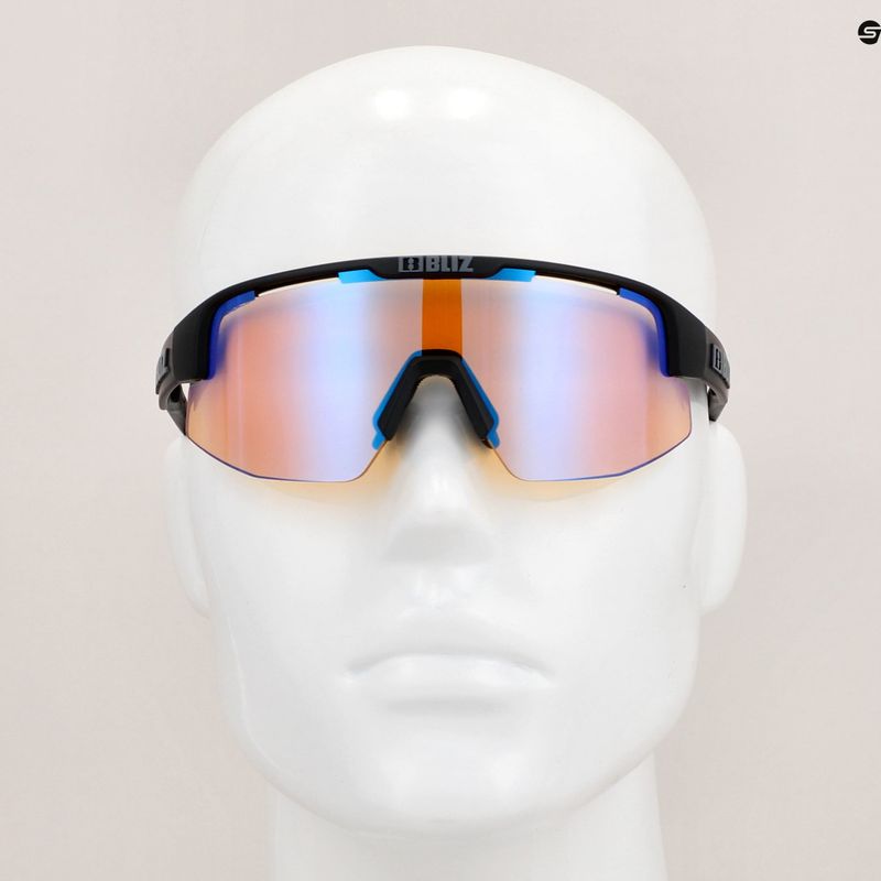 Occhiali da sole Bliz Matrix Small Nano Optics Nordic Light nero opaco/corallo/blu arancione 10