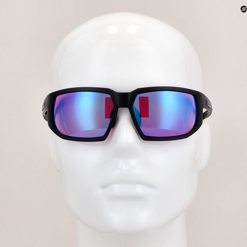 Occhiali da sole Bliz Arrow Nano Optics Nordic Light nero opaco/begonia/blu viola multi 10