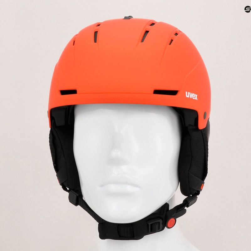 Casco da sci UVEX Stance fierce rosso opaco 11