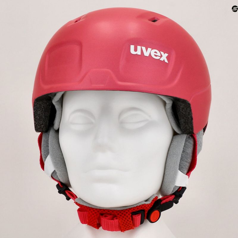 Casco da sci per bambini UVEX Manic Pro rosa opaco 8