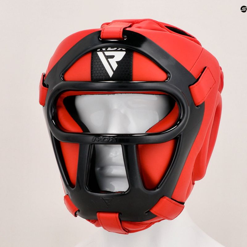 Casco da boxe RDX Guard Grill T1 rosso 10