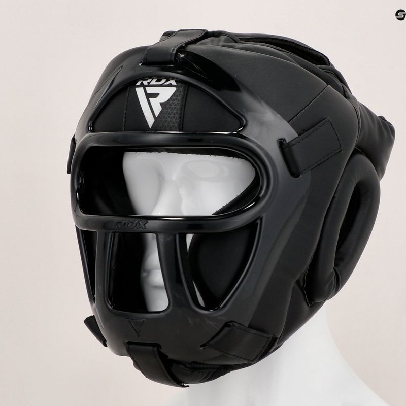 Casco da boxe RDX Guard Grill T1 nero 6