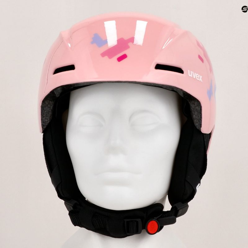 Casco da sci UVEX per bambini Viti rosa puzzle 13
