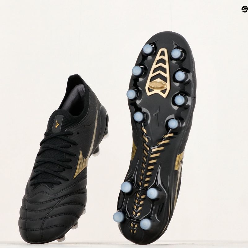 Scarpe da calcio Mizuno Morelia Neo IV Beta Elite MD uomo nero/oro/nero 10