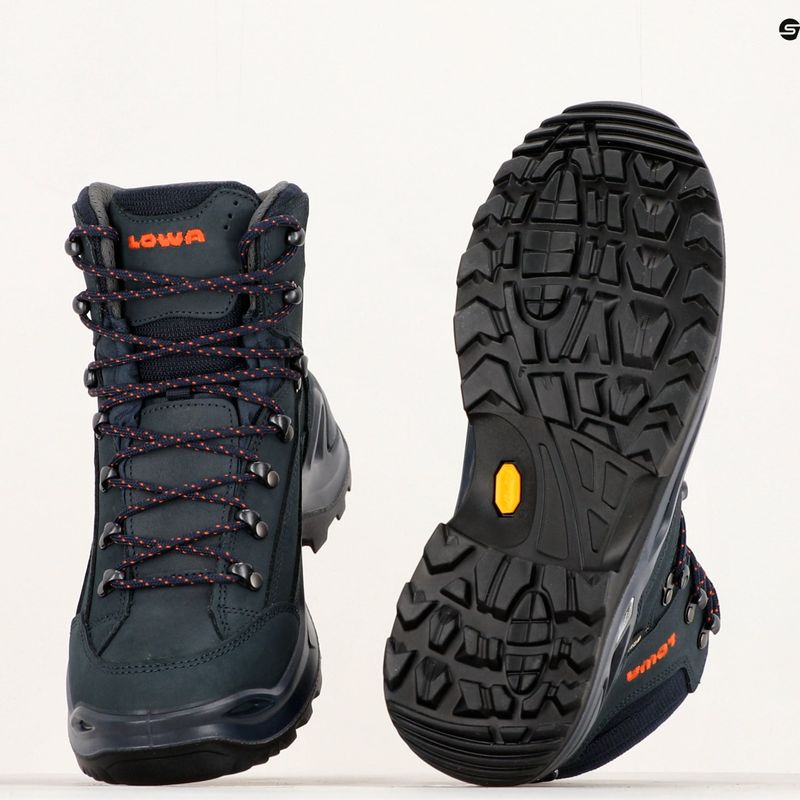 Scarpe da trekking da uomo LOWA Renegade GTX Mid blu/arancio 14
