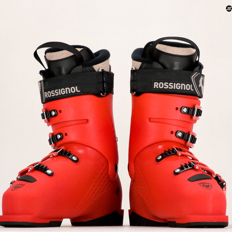 Scarponi da sci Rossignol Alltrack Jr 80 in terra rossa per bambini 14