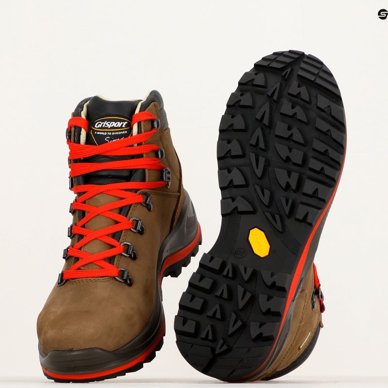 Scarponi da trekking Grisport da uomo 13701N32G marrone/rosso 8