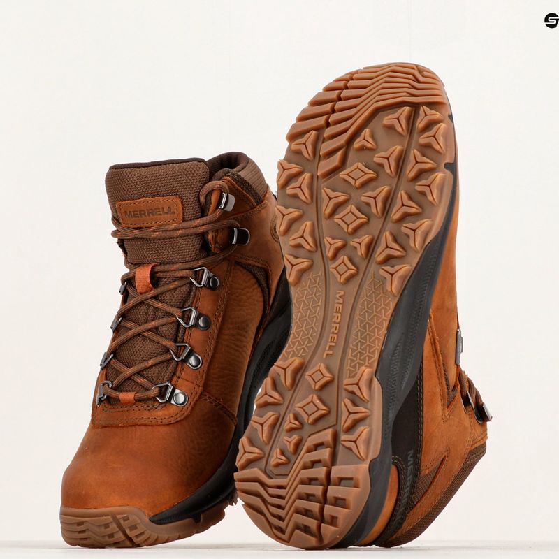 Stivali da trekking da uomo Merrell Erie Mid Ltr WP toffee 8