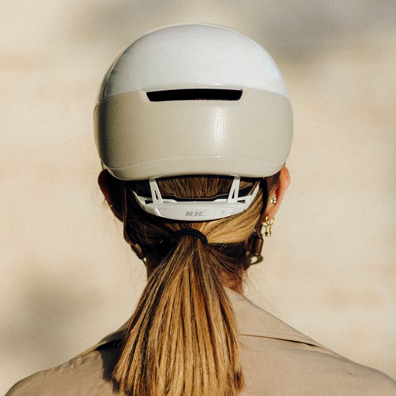 Casco da bicicletta HJC Calido Plus bianco/grigio perla 16