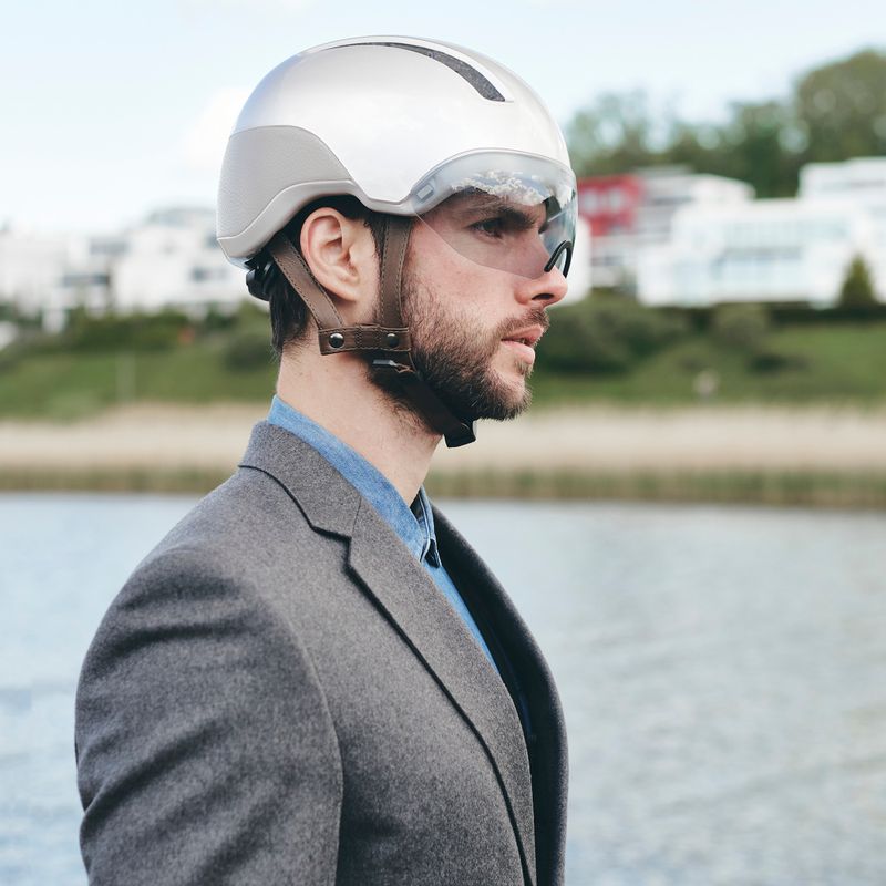 Casco da bicicletta HJC Calido mt bianco/argento 12