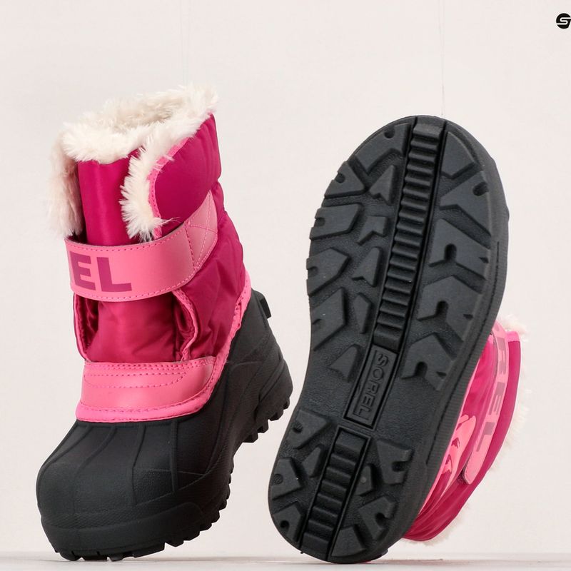Sorel Snow Commander junior stivali da neve rosa tropicale/bordeaux intenso 15