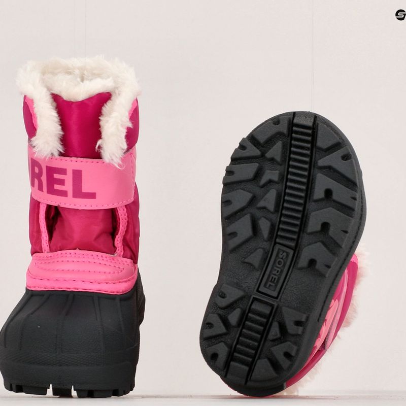 Sorel Snow Commander, stivali da neve per bambini, rosa tropicale e arancio scuro 15