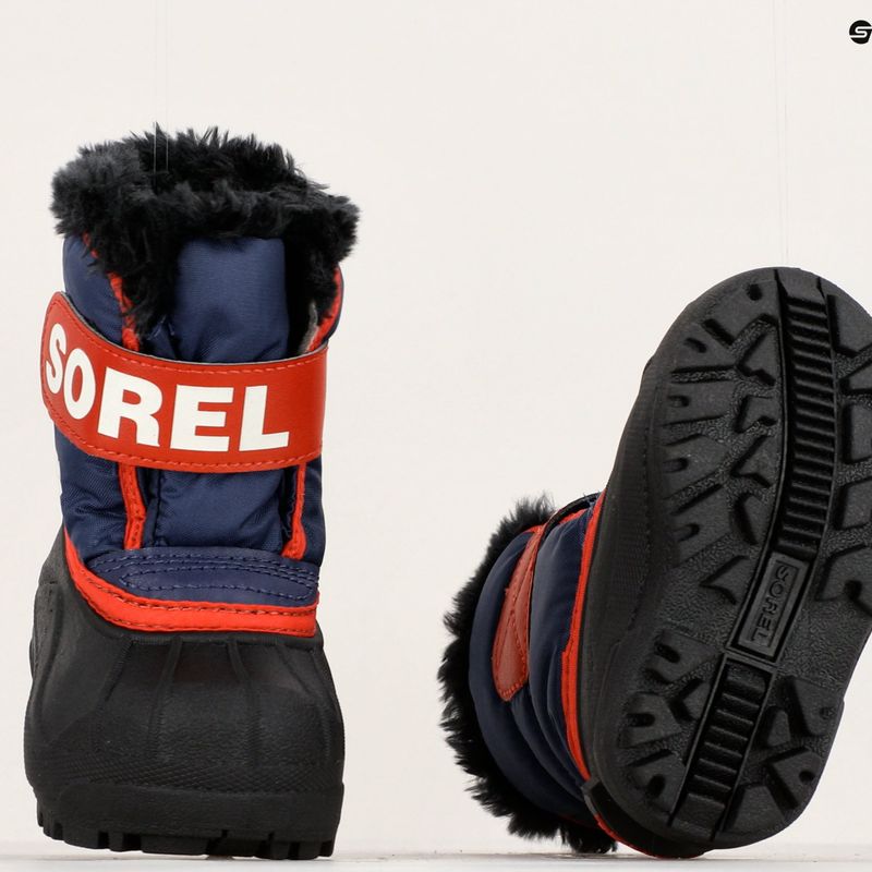 Sorel Snow Commander, stivali da neve per bambini, colore notturno/rosso vela 15