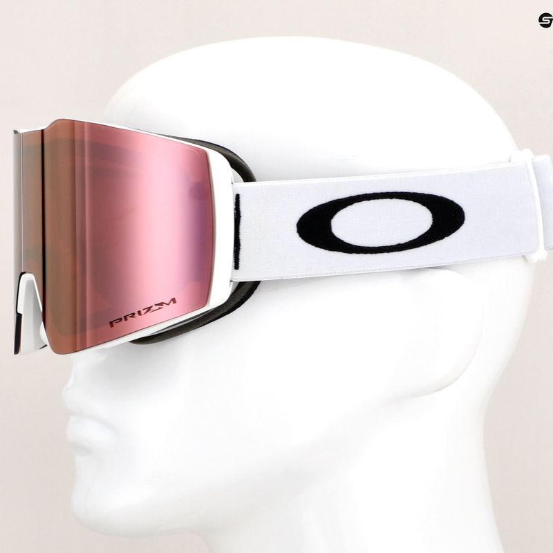 Occhiali da sci Oakley Fall Line M bianco opaco/prizm oro rosa 10