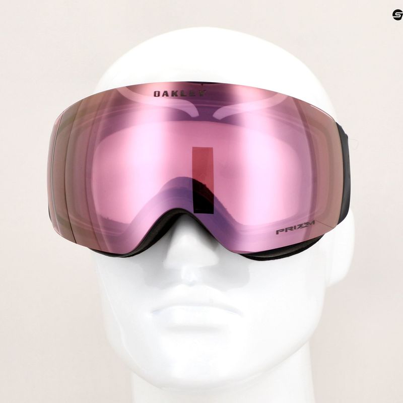 Oakley Flight Deck M nero opaco/prizm snow hi pink occhiali da sci 8