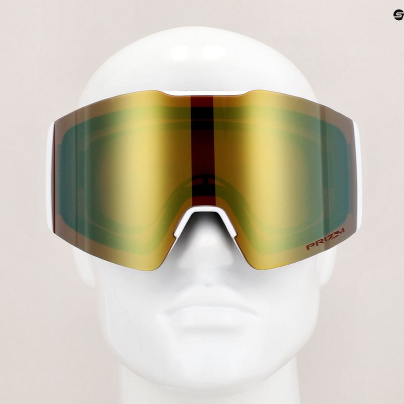 Occhiali da sci Oakley Fall Line M bianco leopardato/prizmato salvia oro iridium 7