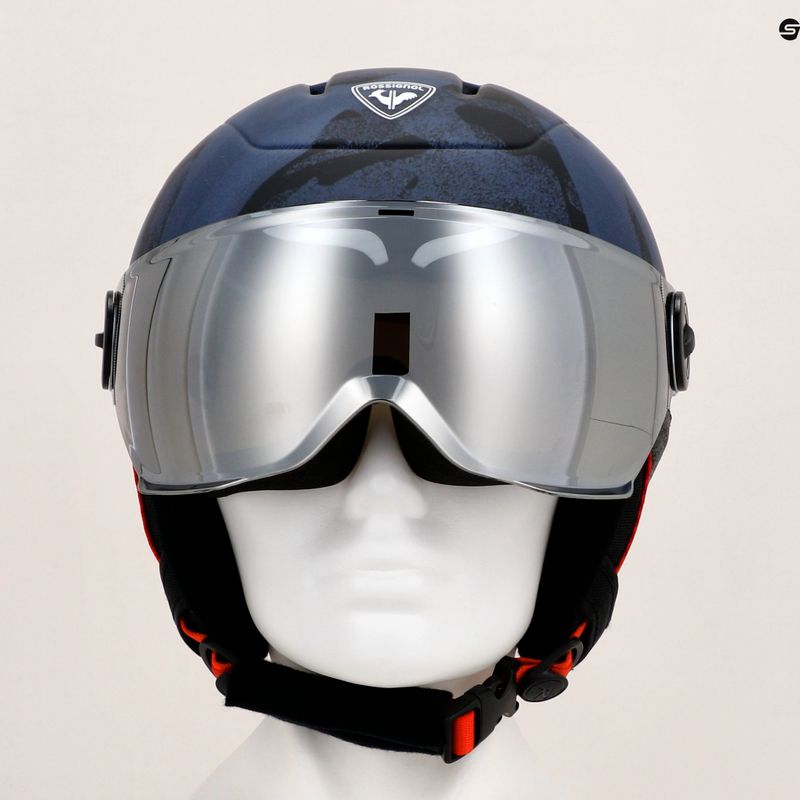 Rossignol Casco da sci per bambini Whoopee Visor Impacts blu scuro 13