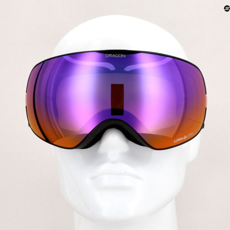 Occhiali da sci DRAGON X2S black pearl/lumalens purple ion/amber 9