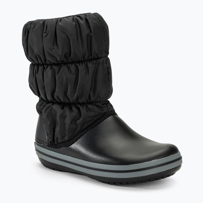 Stivali da neve Crocs Winter Puff nero/carbone da donna