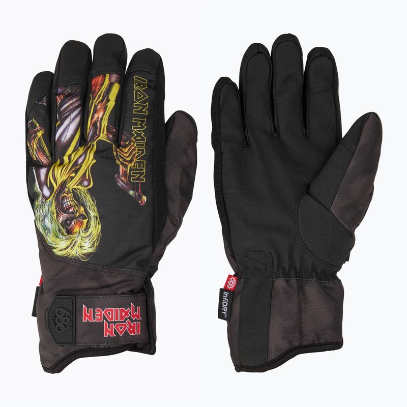 Guanti da snowboard 686 Primer iron maiden eddies nero