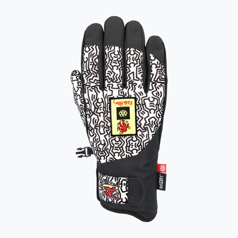 Guanti da snowboard 686 Primer keith haring bianco