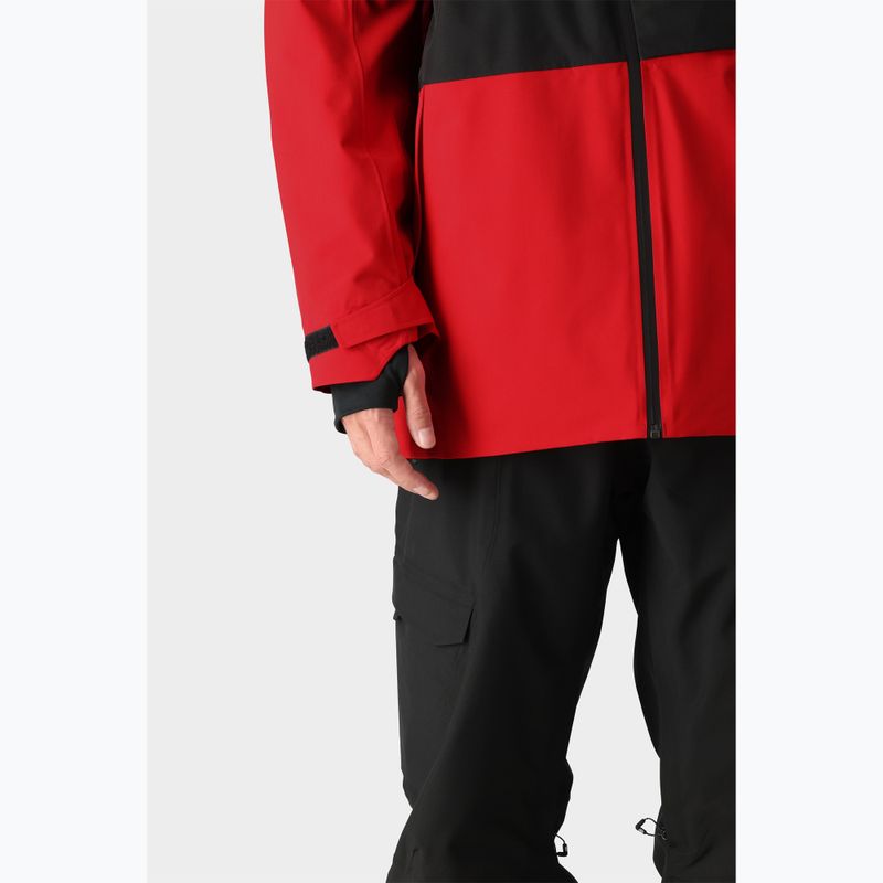 Giacca da snowboard 686 Hydra Thermagraph da uomo, colorblock rosso vero 7