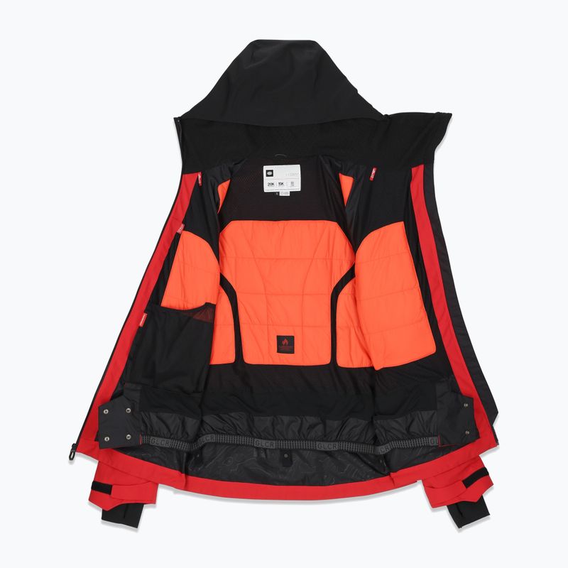 Giacca da snowboard 686 Hydra Thermagraph da uomo, colorblock rosso vero 8