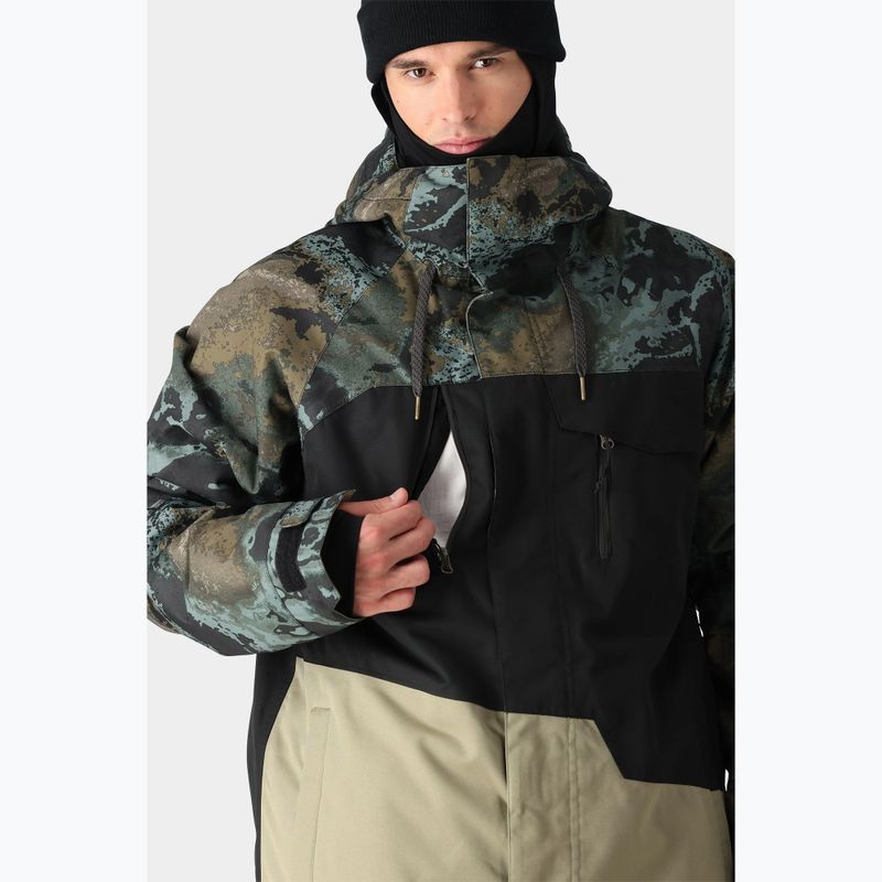 Giacca da snowboard 686 Geo cypress green hemisphere colourblock da uomo 4