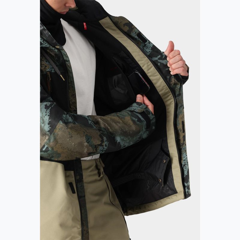Giacca da snowboard 686 Geo cypress green hemisphere colourblock da uomo 5