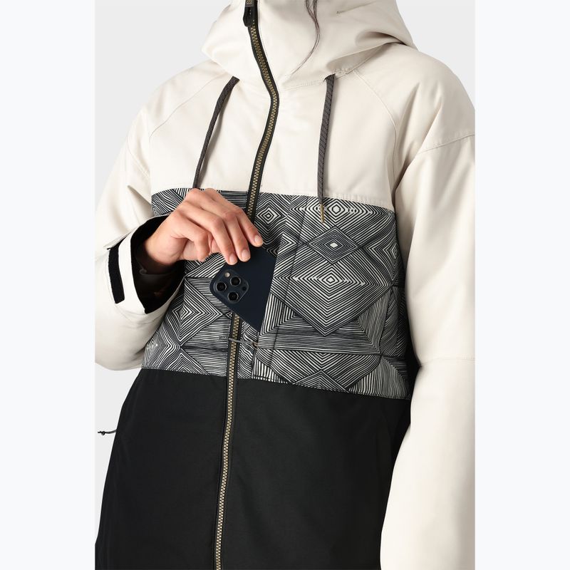 Giacca da snowboard 686 Athena isolata da donna in colorblock calcareo 4