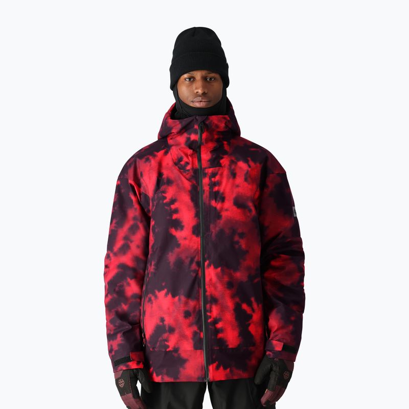 Giacca da snowboard da uomo 686 Gateway red nebula