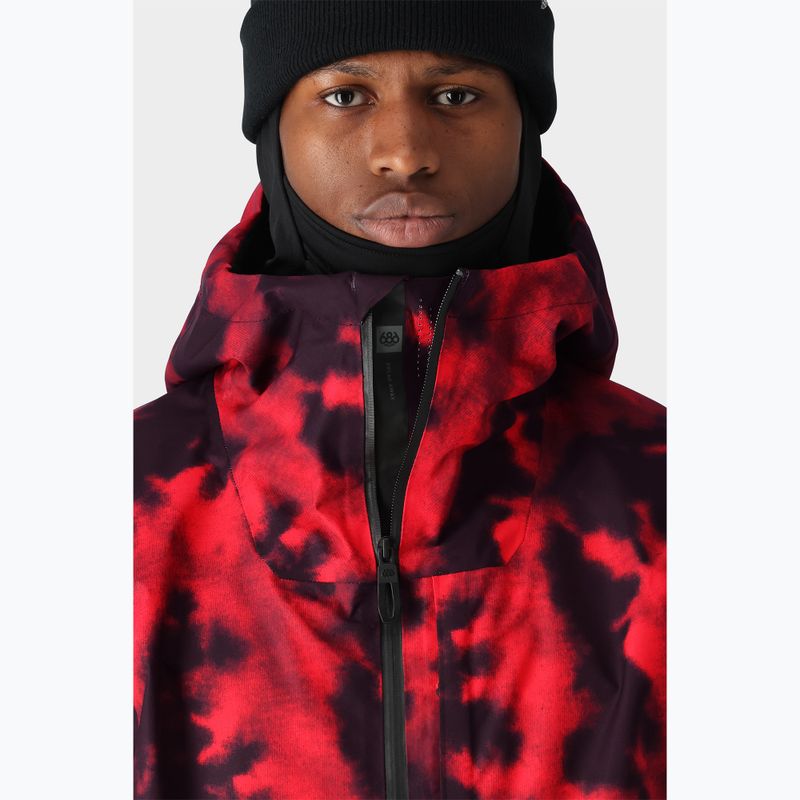 Giacca da snowboard da uomo 686 Gateway red nebula 4