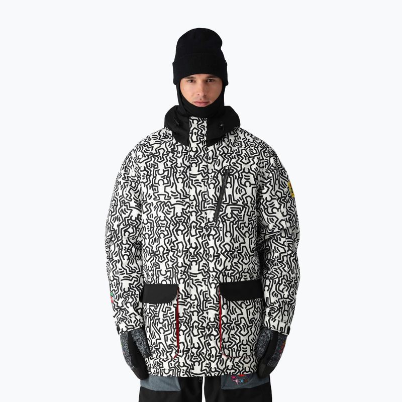 Giacca da snowboard 686 Spectra Insulated Uomo keith haring white colourblock