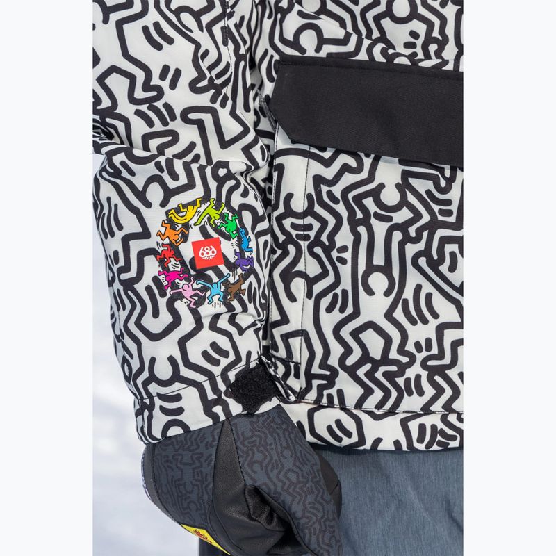 Giacca da snowboard 686 Spectra Insulated Uomo keith haring white colourblock 3