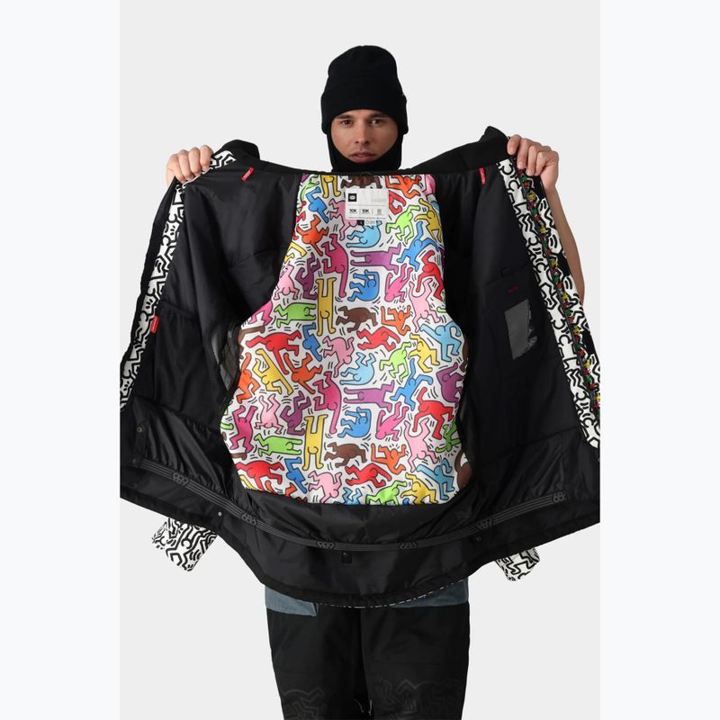 Giacca da snowboard 686 Spectra Insulated Uomo keith haring white colourblock 4