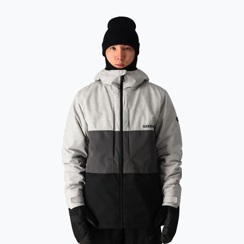 Giacca da snowboard 686 Smarty 3-in-1 Form white heather colorblock da uomo