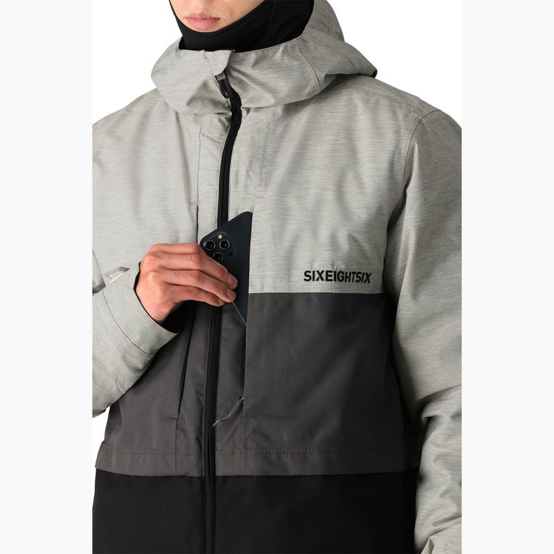 Giacca da snowboard 686 Smarty 3-in-1 Form white heather colorblock da uomo 6