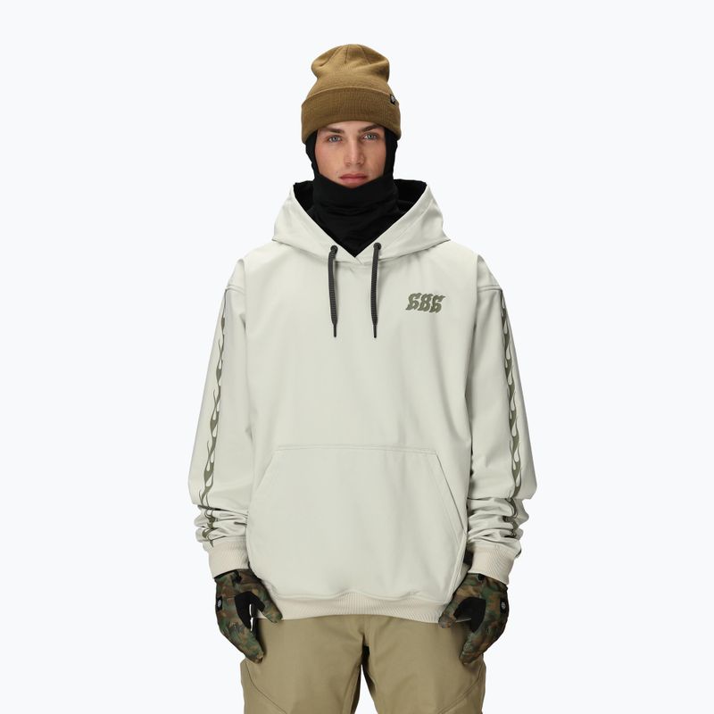 Felpa da snowboard uomo 686 Waterproof Team Hoody limestone