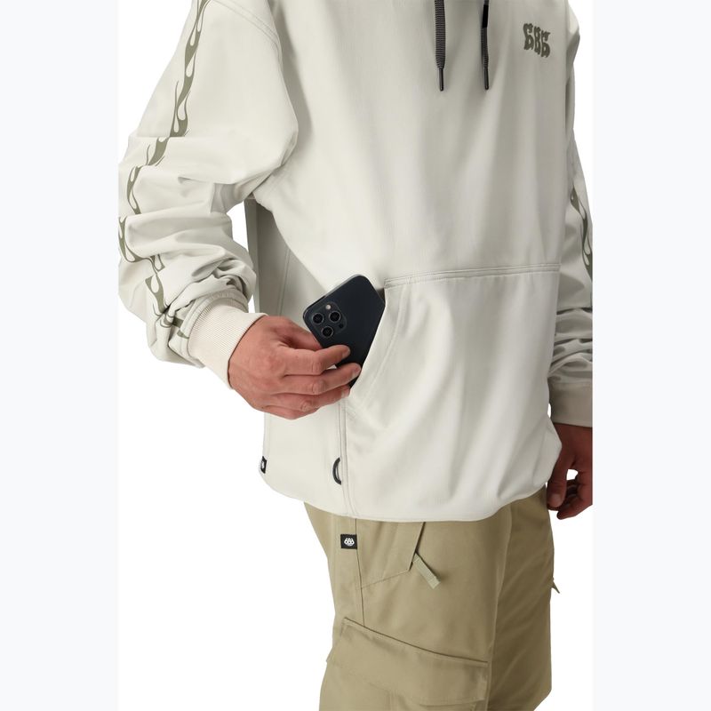 Felpa da snowboard uomo 686 Waterproof Team Hoody limestone 6