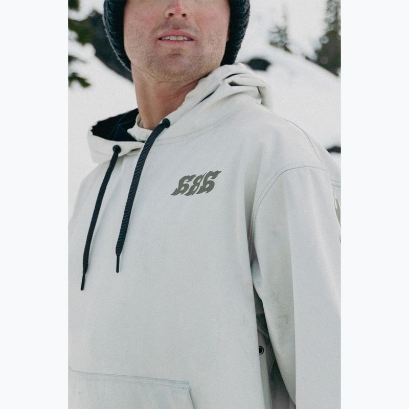 Felpa da snowboard uomo 686 Waterproof Team Hoody limestone 9