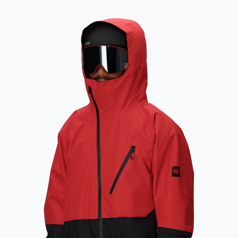 Giacca da snowboard uomo 686 Hydra Thermagraph true red colorblock 5