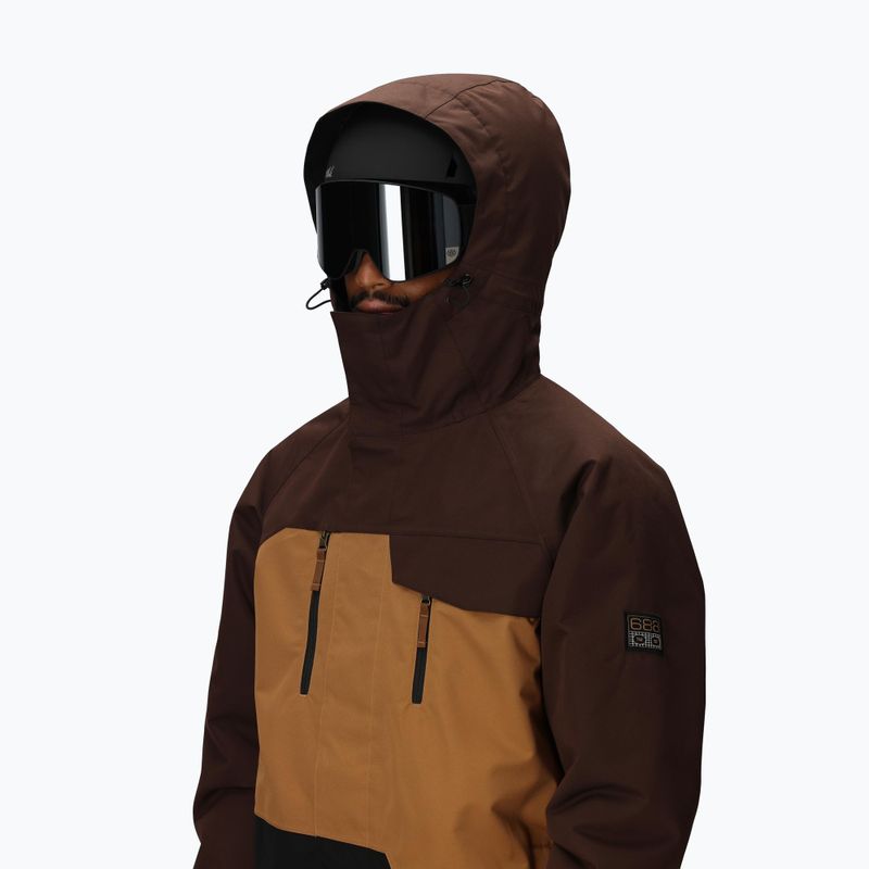 Giacca da snowboard uomo 686 Geo Insulated coffee colorblock 5