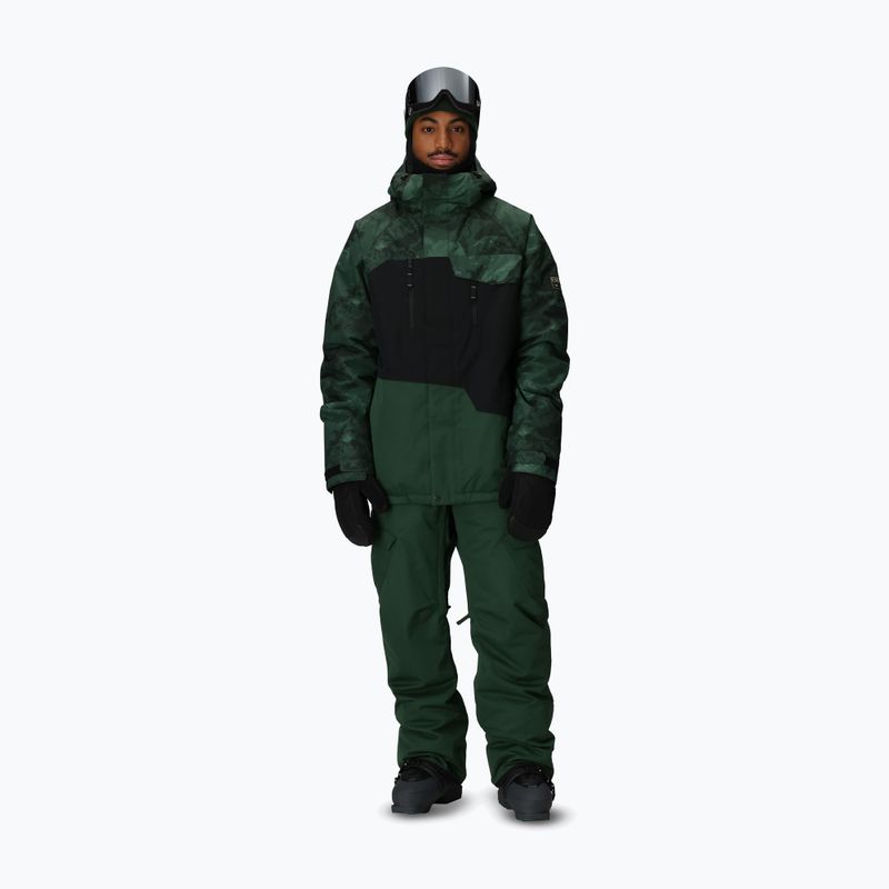 Giacca da snowboard uomo 686 Geo Insulated moss green colorblock 2