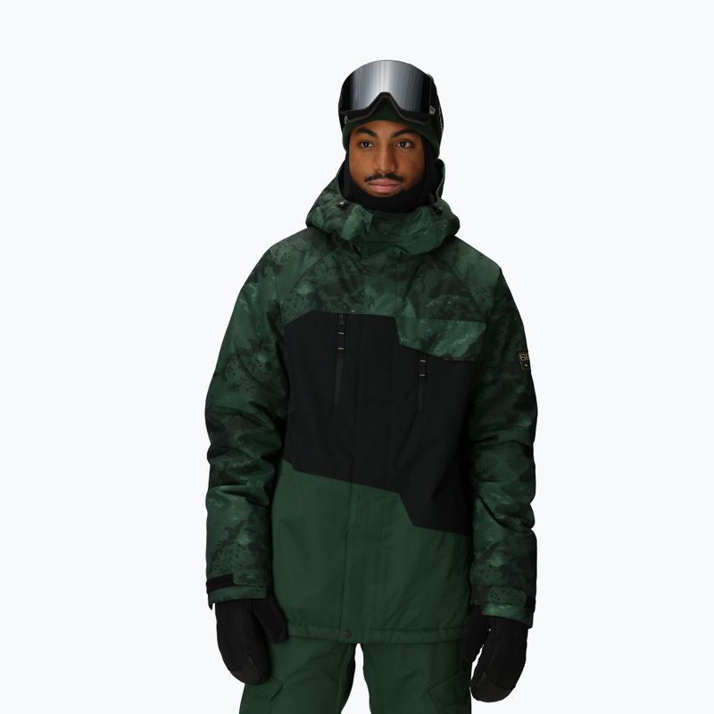 Giacca da snowboard uomo 686 Geo Insulated moss green colorblock 4