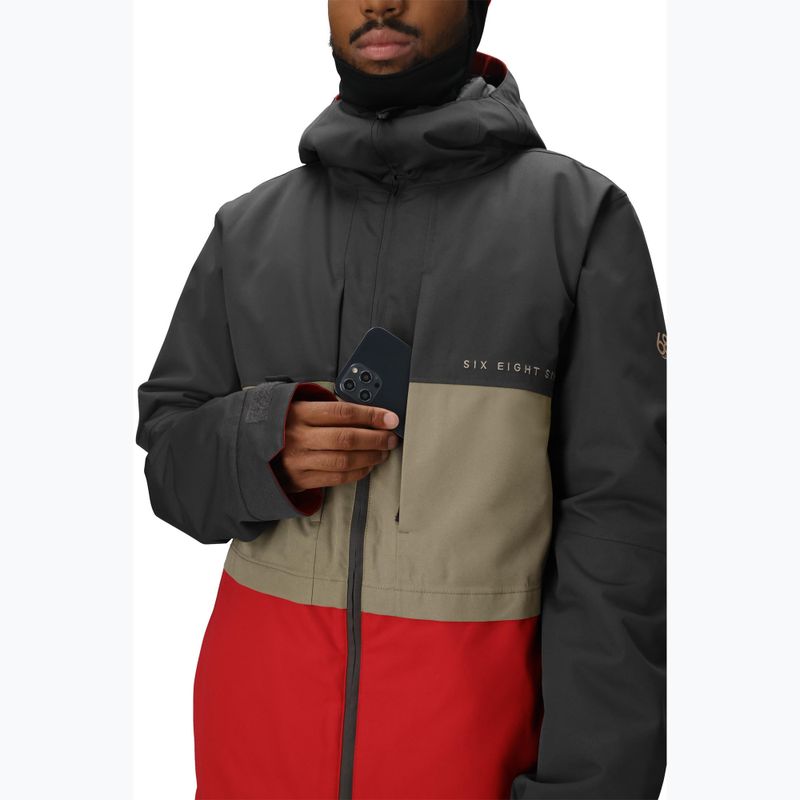 Giacca da snowboard uomo 686 Smarty 3IN1 Form charcoal colorblock 8