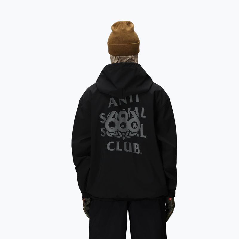 Felpa da snowboard uomo 686 x ASSC F1 Waterproof Team Hoody assc black 2