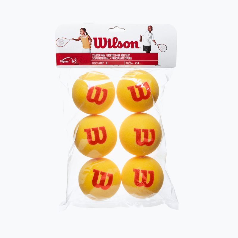 Palline da tennis per bambini Wilson Starter Tour Foam Tball 6 pezzi giallo WRZ259300 2